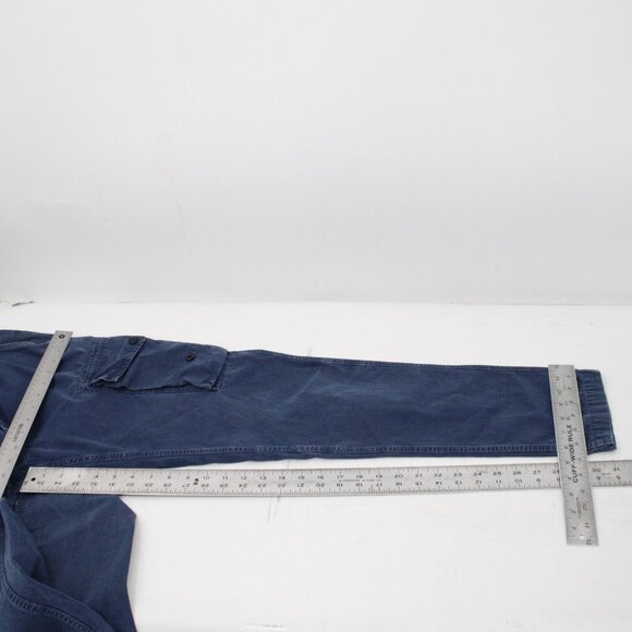 Stone Island Cargo Pants Men 30 Type SL Blue garment dyed trouser Cotton Pockets - Picture 9 of 15